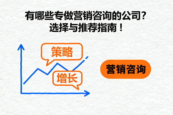 有哪些專做營銷咨詢的公司？選擇與推薦指南！